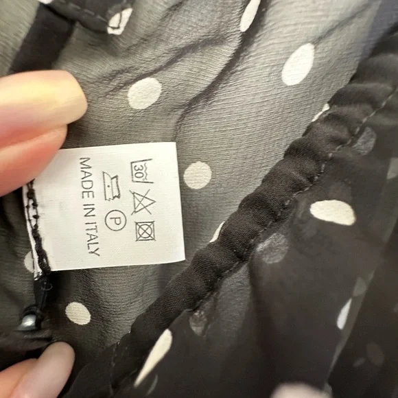 Rosamosario 100% Silk Georgette Polka Dot Lounge Set French Lace Luxury Lounge - Picture 10 of 17